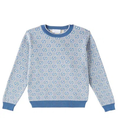 Gucci Kids' Pullover Gg Aus Jacquard In Multicolor