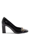 Gucci Signora Pumps Block Heel Gold Tone Hardware In Multi