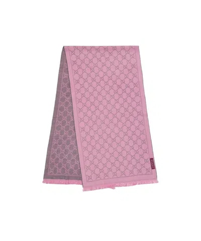 Gucci Pure Wool Scarf In Pink