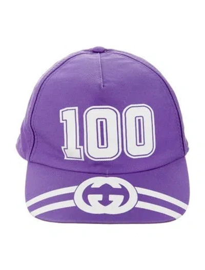 Pre-owned Gucci Purple 100th Anniversary Baseball Cap