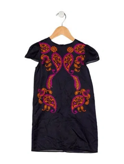 Pre-owned Gucci Babies' Purple And Orange Patterned Sleeveless Dress In Multi