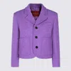 Gucci Purple Cotton Casual Jacket In Purple