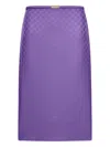 Gucci Silk Skirt Featuring Elasticated Waist In Purple