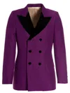 Gucci Purple Double-breasted Blazer In Purple