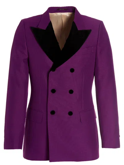 GUCCI PURPLE GAUZE BLAZER