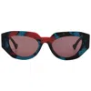 Gucci Purple Geometric Ladies Sunglasses Gg1421s 003 51 In Blue