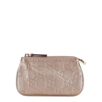 Pre-owned Gucci Purple Leather Coin Purse/coin Case ()