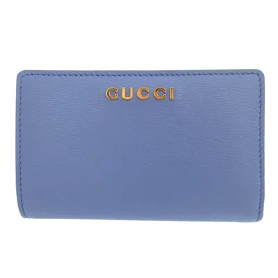 Pre-owned Gucci Purple Leather Middle Wallet (bi-fold) ()