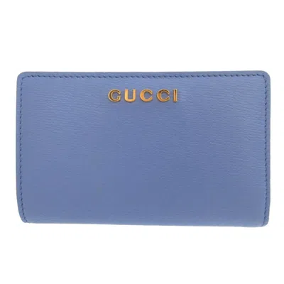 Pre-owned Gucci Purple Leather Middle Wallet (bi-fold) ()