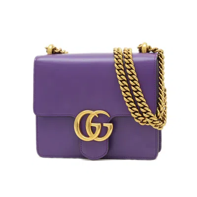 Pre-owned Gucci Purple Leather Shoulder Bag ()