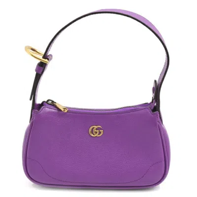 Pre-owned Gucci Purple Leather Shoulder Bag ()