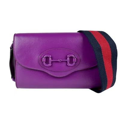 Pre-owned Gucci Purple Leather Shoulder Bag ()