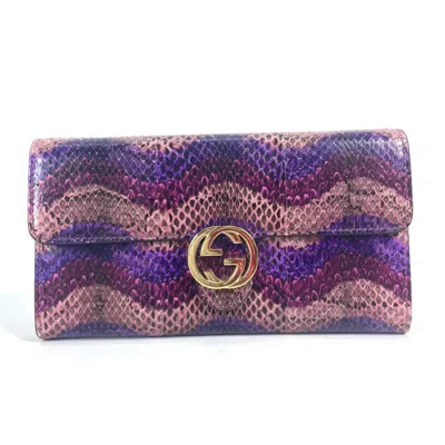 Pre-owned Gucci Purple Other Long Wallet (bi-fold) ()