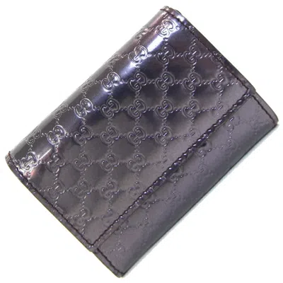 Pre-owned Gucci Purple Patent Leather Coin Purse/coin Case ()
