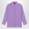 Gucci Buttoned Silk Shirt In Purple