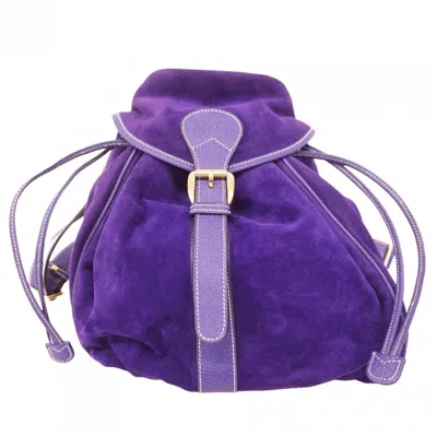 Pre-owned Gucci Purple Suede Backpack ()