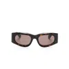 Gucci Rectangular Frame Sunglasses In Brown