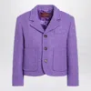 Gucci Purple Cotton Casual Jacket In Blue