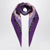 Gucci Purple/pink Printed Silk Twill Carré Women In Purple