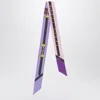 Gucci Purple/pink Silk Twill Ribbon With Logo Print