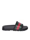 Gucci Pursuit Track Slides In Black