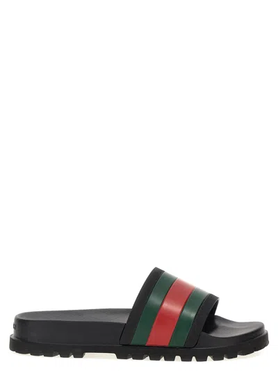 Gucci Pursuit Track Slides In Multi