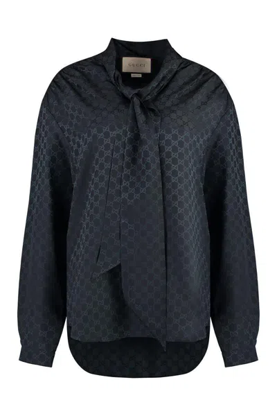 Gucci Pussy-bow Silk Blouse