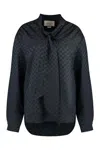 Gucci Pussy-bow Silk Blouse In Black