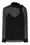 Gucci Women's Pussy-bow Silk Blouse Top