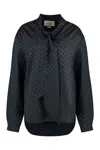 Gucci Pussy-bow Silk Blouse In Black