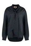 Gucci Pussy-bow Silk Blouse In Black