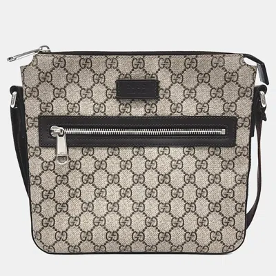 Pre-owned Gucci Pvc Crossbody Bag (406410) In Sand