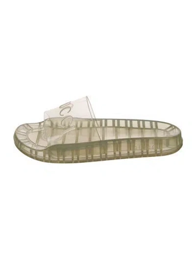 Pre-owned Gucci Pvc Slides In Transparent