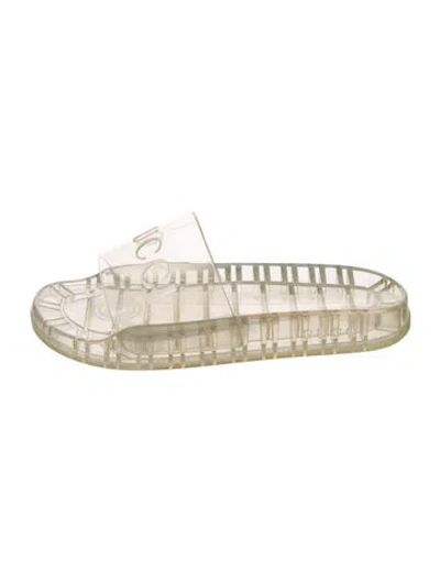 Pre-owned Gucci Pvc Slides In Transparent