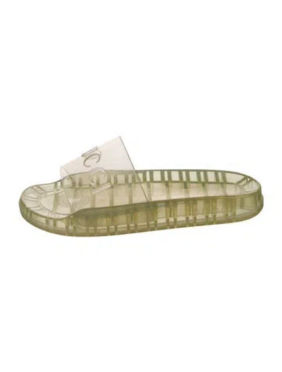 Pre-owned Gucci Pvc Slides In Transparent