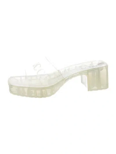 Pre-owned Gucci Pvc Slides In Transparent