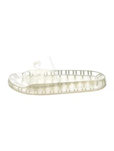 Pre-owned Gucci Pvc Slides In Transparent