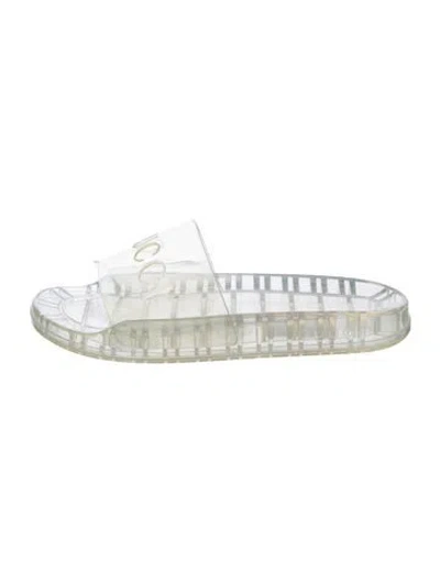 Pre-owned Gucci Pvc Slides In Transparent