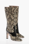 Gucci Python Printed Leather Under-the-knee Boots 11cm