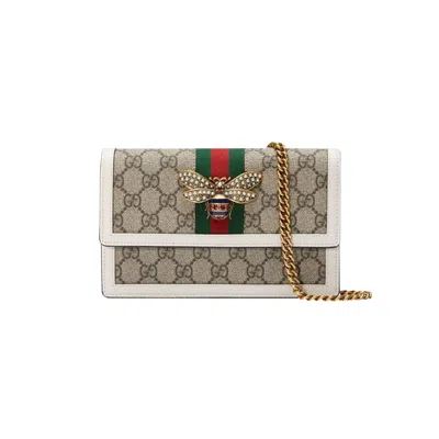 Pre-owned Gucci Queen Margaret Mini Gg Bag 'beige' | Tan | Women's Size Onesize