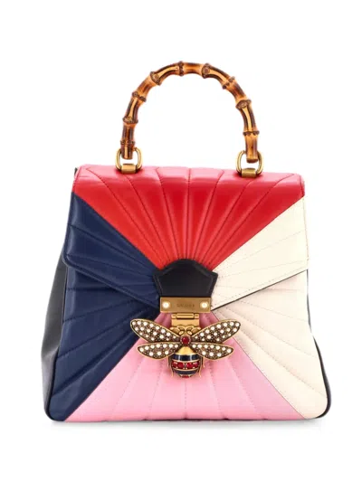 Pre-owned Gucci Queen Margaret Multicolor Quilted Leather Small Backpack