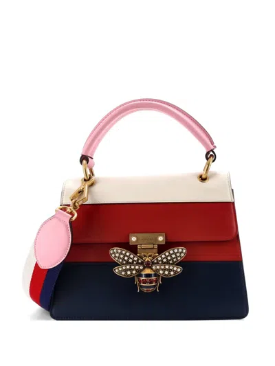 Pre-owned Gucci Queen Margaret Top Handle Bag Colorblock Leather Small Satchel