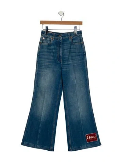 Pre-owned Gucci 'quelle Qu'en Soit La Saison' Wide Leg Jeans In Blue