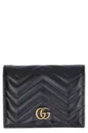 Gucci Gg Marmont Matelassé Leather Wallet In Black