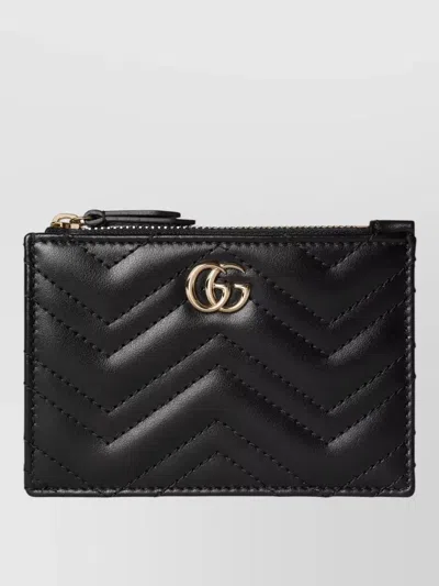 Gucci Quilted Cardholder Wallet Case Key Ring