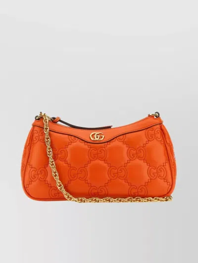 Gucci Quilted Chain Shoulder Bag In Orange