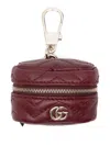 Gucci Quilted Gg Keyring In Red