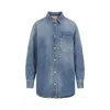 Gucci Washed-denim Shirt In Blue