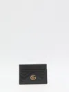 Gucci Black Gg Marmont Card Case
