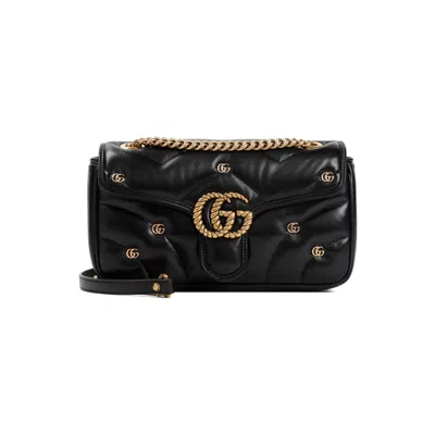 Gucci Quilted Leather Crossbody Bag For Women In Black